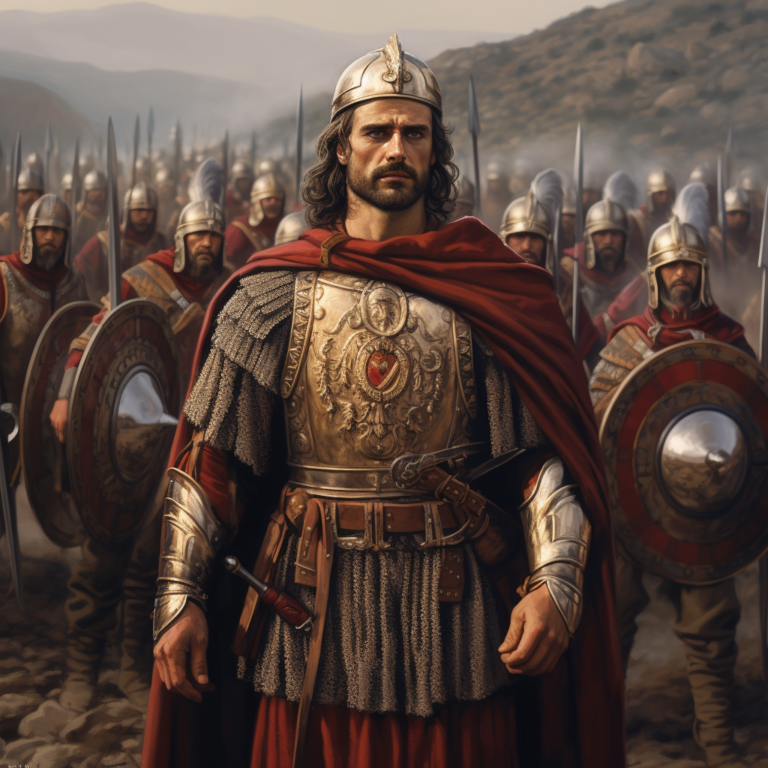 Византийские воины в Фермопильском проходе