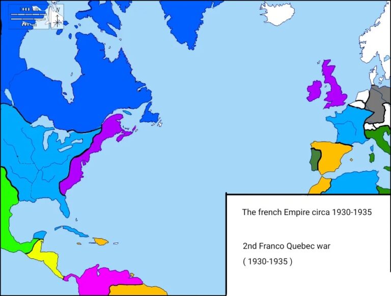 Северная Америка после Второй Франко-Квебекской войны и на кануне войны Второй Мировой.