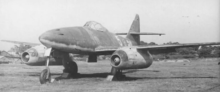 Me 262A-1 на испытаниях в Великобритании