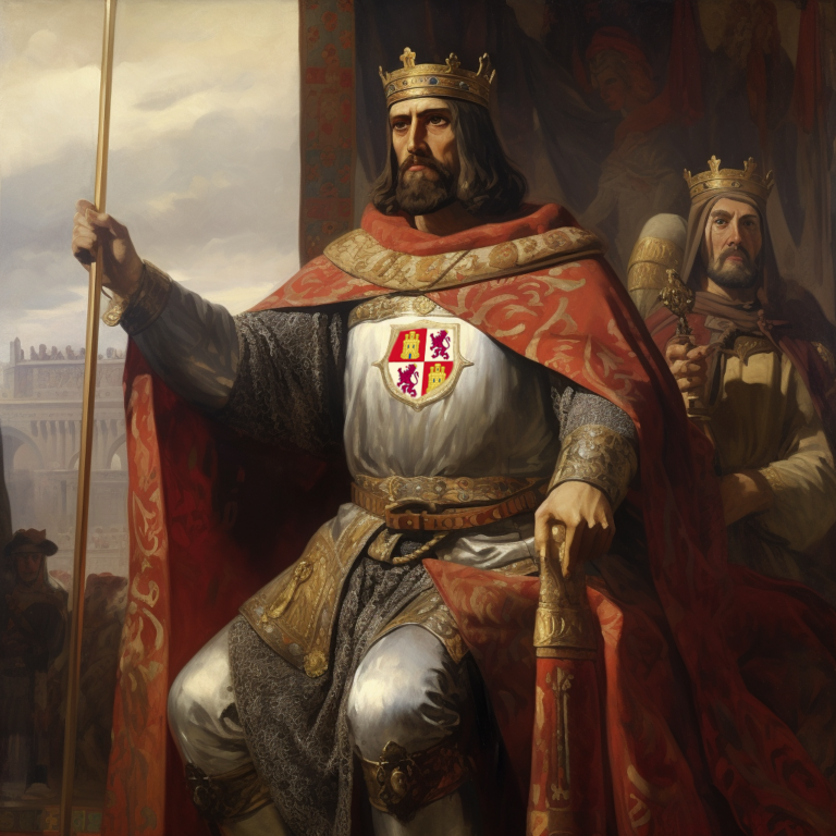 Король Альфонсо VI. Старинный рисунок.