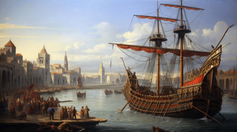 Жители Венеции провожают свой флот в Крестовый поход