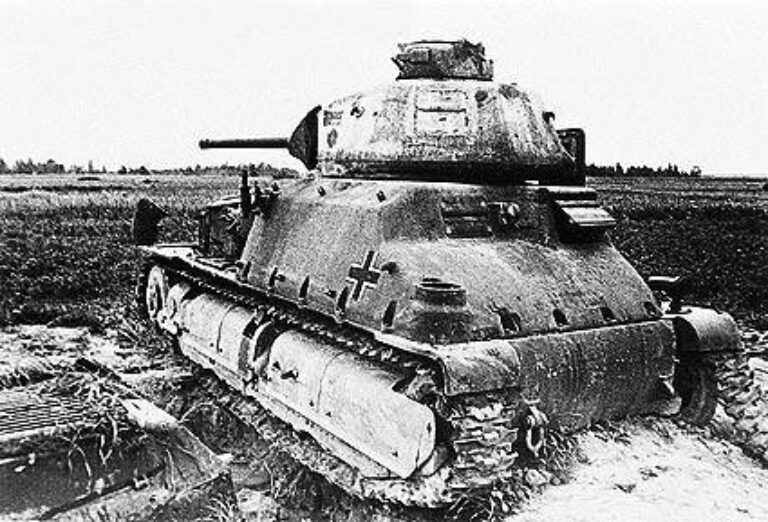Танк Pz.Kpfw.739(f), Восточный фронт, подбитый на подступах к Москве, 1941 год