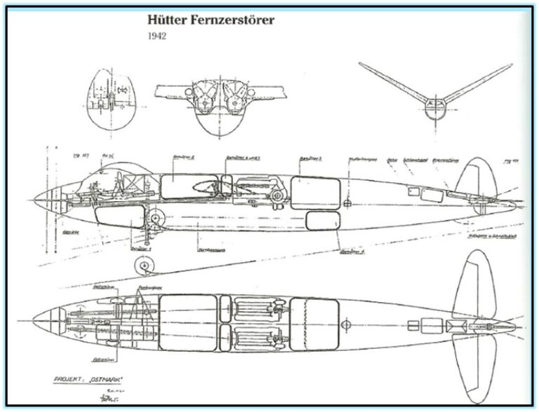 Проект истребителя-бомбардировщика Huetter «Ostermark» (Германия. 1942 год)