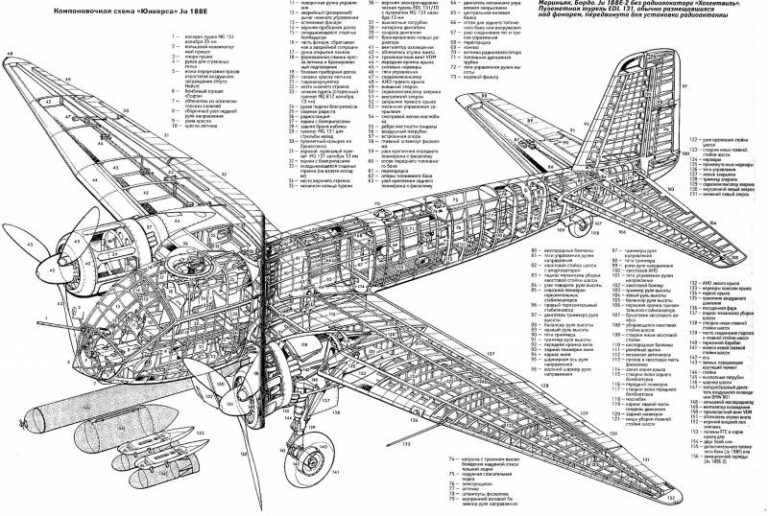 Компоновочная схема Ju-188