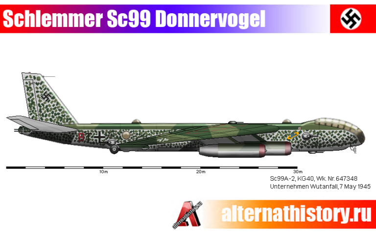 В-52 по-немецки. Альтернативный Амеркабомбер Schlemmer Flugzeugwerk Sc99 Donnervogel