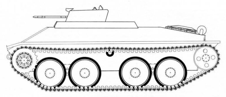 Проект Jagdpanzer 38 D со строенной установкой 20-мм пушек МС 151 за щитовым прикрытием
