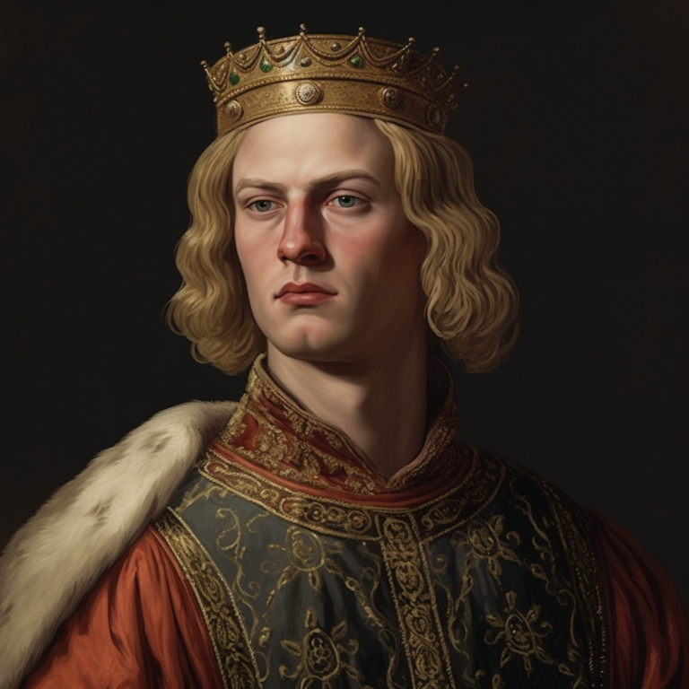 Король Конрад IV Гогенштауфен. Портрет нейросети Миджорни