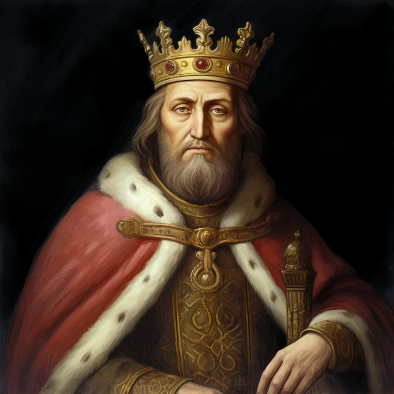 Король Чехии Вацлав I. Портрет нейросети Миджорни