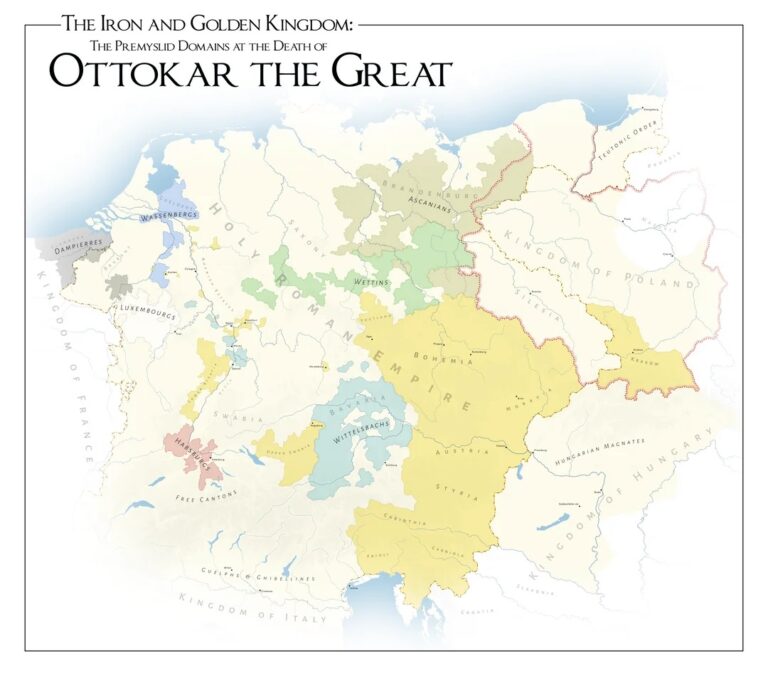  Карта Империи Пржемысла Оттокара II