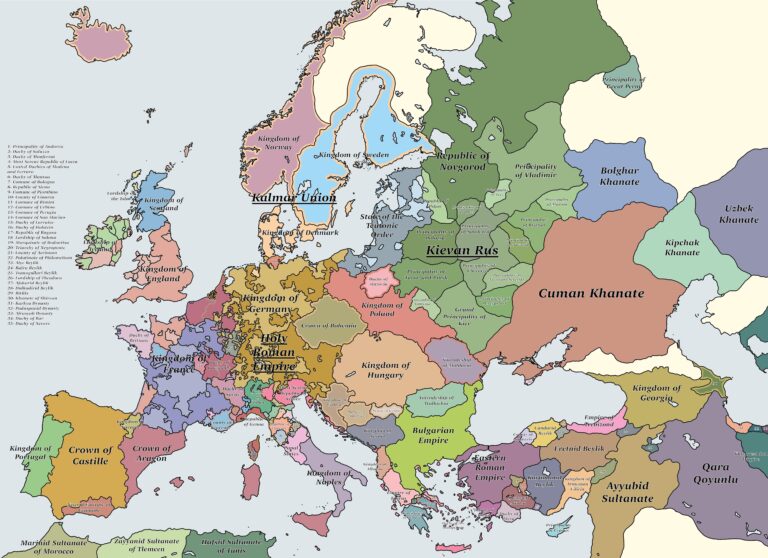 Европа по состоянию на 1444 год