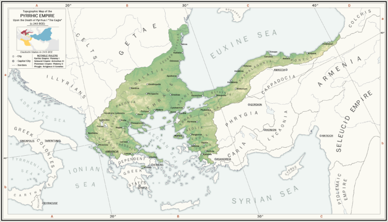 Карта Пирровой империи