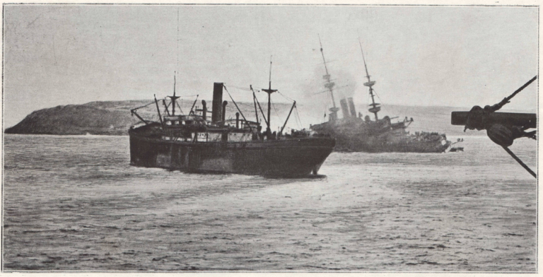 Тонущий HMS Majestic, 27 мая 1915 года