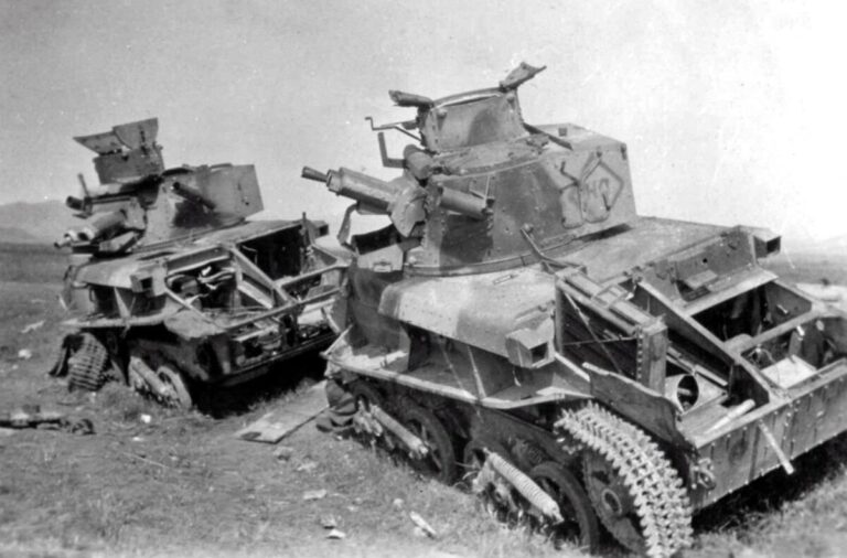 Результаты боя английских и немецких танков
