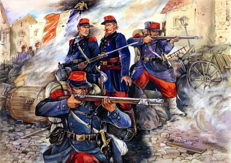 Французская армия во время штурма Виссамбурга 