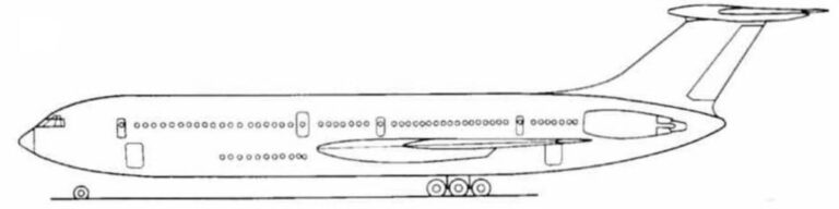 Имеющийся сегодня чертёж предполагаемого варианта Ил-86
