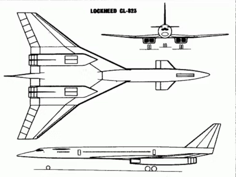 Чертёж самолёта Lockheed CL-823