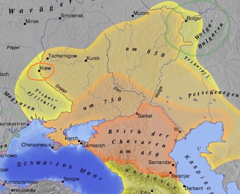 Хазарский каганат и Киев на его западных границах