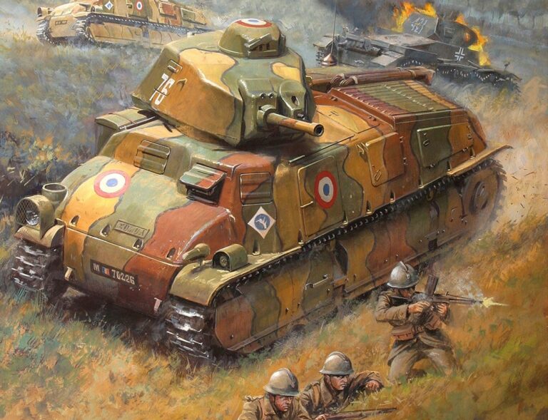 Атака французских танков на Монкорне