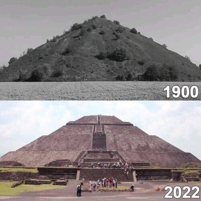 Пирамиды Мексики до и после раскопок