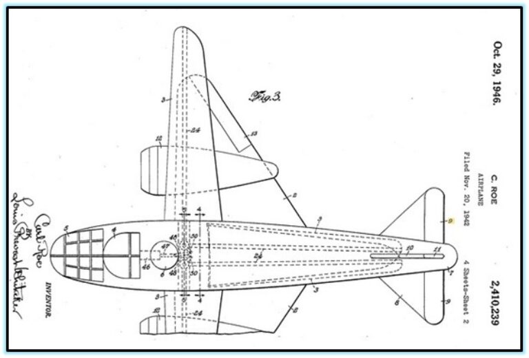 Проект самолёта с убирающимся крылом (США. 1942 год).