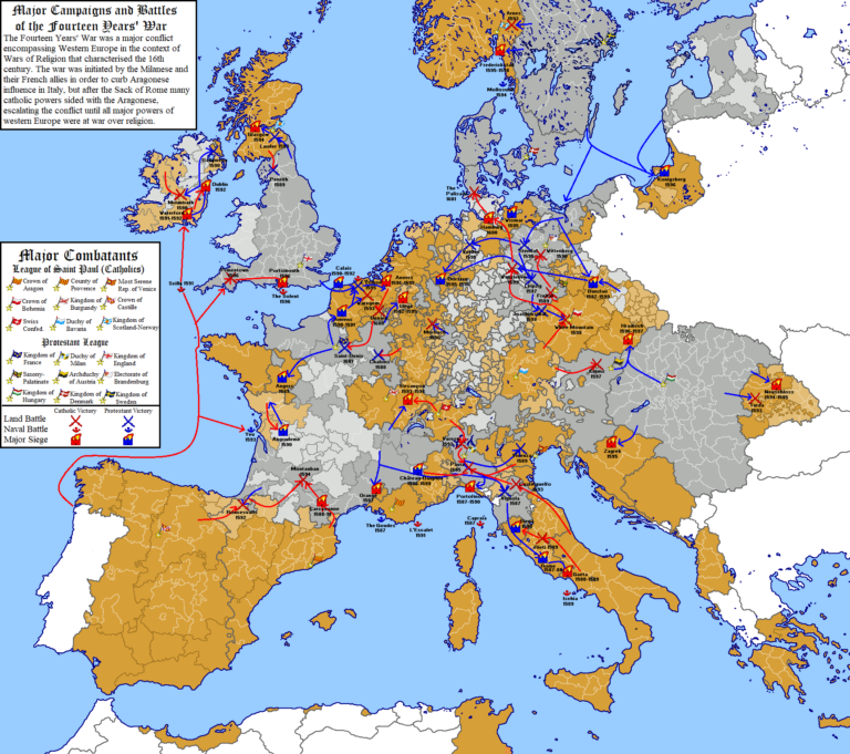 Карта боевых действия Мировой Религиозной войны