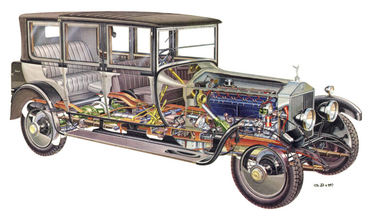 Рентген-схема Rolls-Royce Phantom I by Hooper, 1926 г.