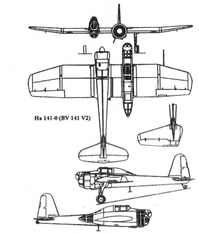 Схематичное изображение Ha.141, но на нем хорошо видны все особенности