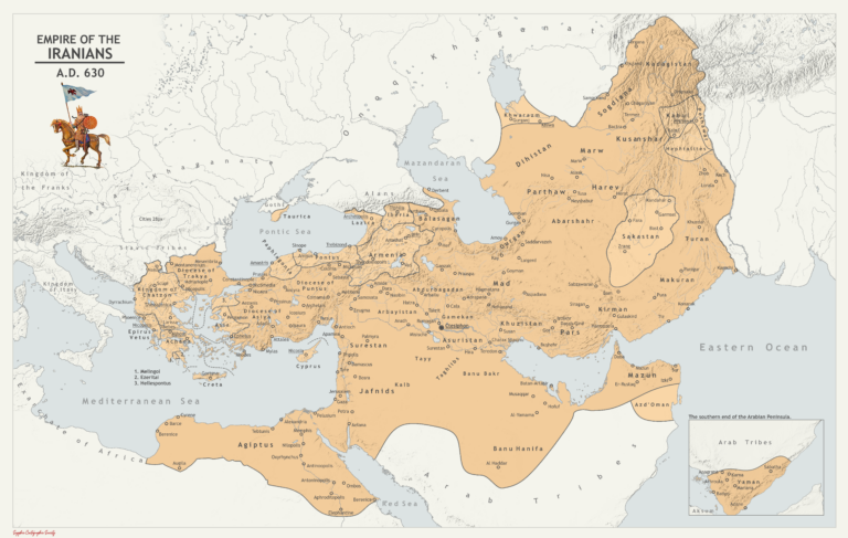 Карта Сасанидской империи