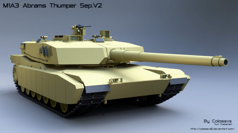 Ещё одна американская жертва развала СССР. Abrams M1 “Thumper” со 140-мм пушкой и автоматом заряжания
