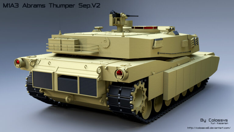 Ещё одна американская жертва развала СССР. Abrams M1 “Thumper” со 140-мм пушкой и автоматом заряжания