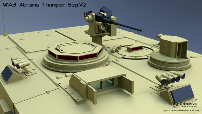 Ещё одна американская жертва развала СССР. Abrams M1 “Thumper” со 140-мм пушкой и автоматом заряжания