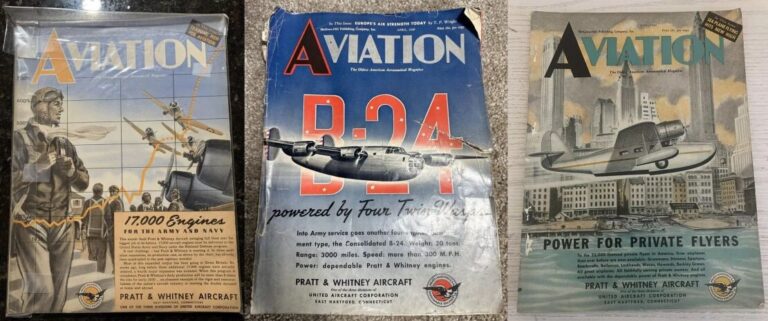 На фото - американские журналы "Aviation" за 1940 год