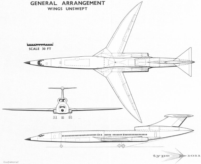 Британский предшественник Конкорда. Сверхзвуковой авиалайнер Hawker Siddeley Type 1011 (HSA-1011)