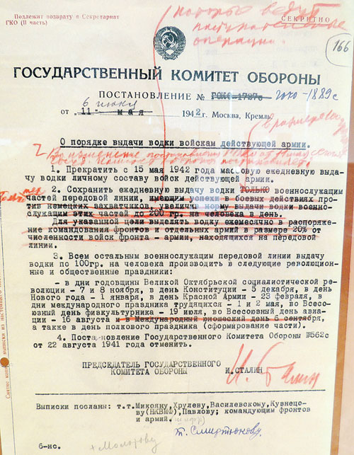 Снабжение Красной Армии водкой