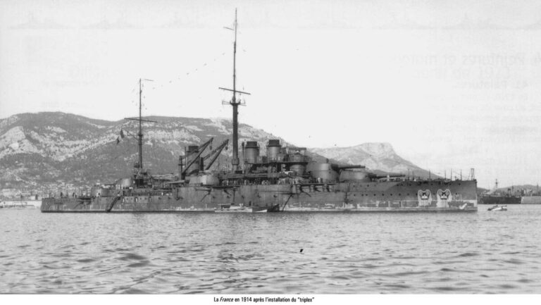 Линкор «Франс» в годы Первой мировой войны, 1914 год