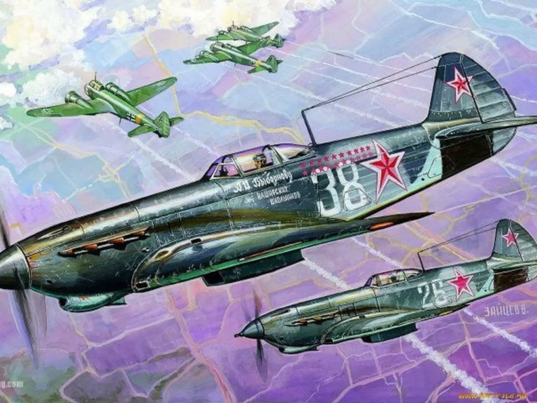 Вариант Як-9 - Як-9Т с противотанковой 37-мм пушкой Нудельмана и Суранова стал по секундному залпу превосходить даже "Фокке Вульф" 190А в 1,09 раза.
