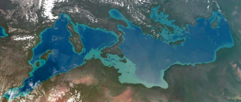 Средиземное море после постройки дамб и осуществления плана Атлантропа.