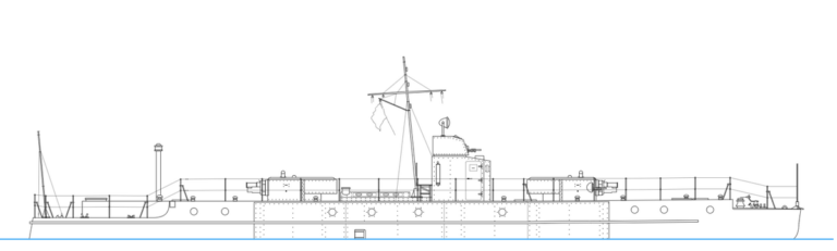 Бронекатер Амурской флотилии проекта 1124 (1937 год). Характерный в носу у первых серий «черпак»