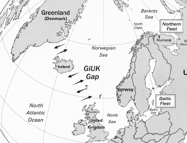 Только Северный флот РФ не заперт в море, но его запирает рубеж ВМС НАТО GIUK