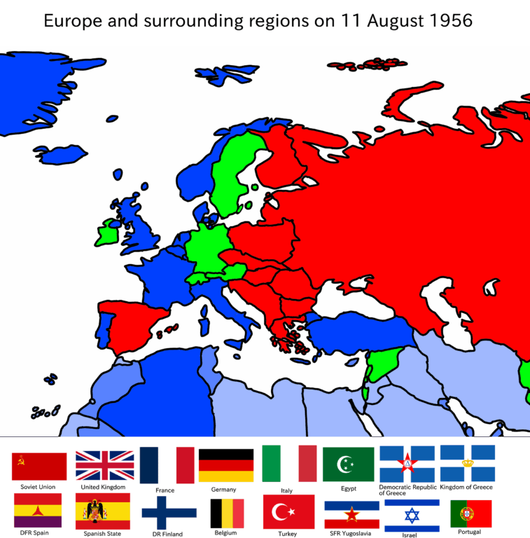 Карта советского блока на 1956 год