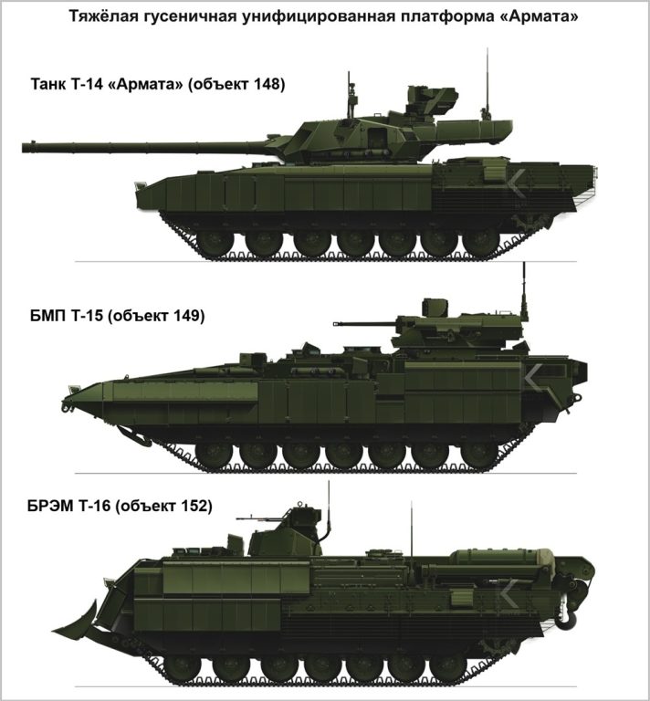 Боевые машины, которые созданы на базе новейшей тяжелой универсальной гусеничной платформы «Армата».
