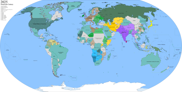 Карта мира на 2025 год