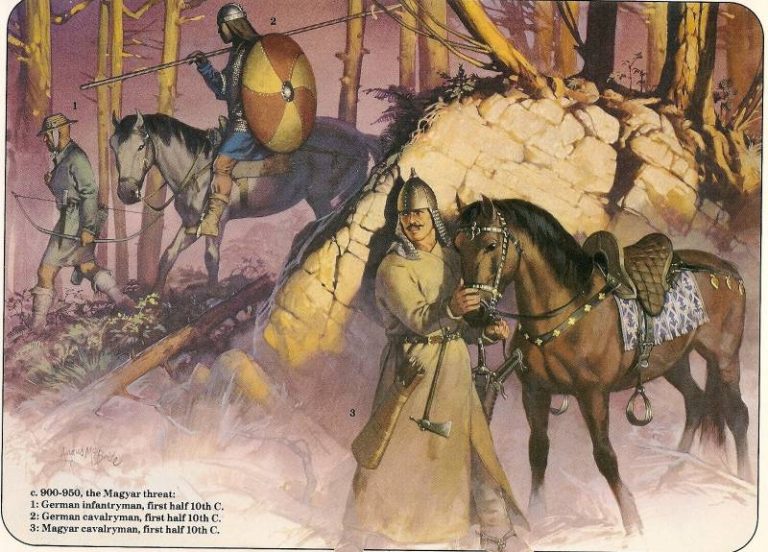 Венгерский всадник первой половины Х века (№3). Рис. Ангуса МакБрайда.
