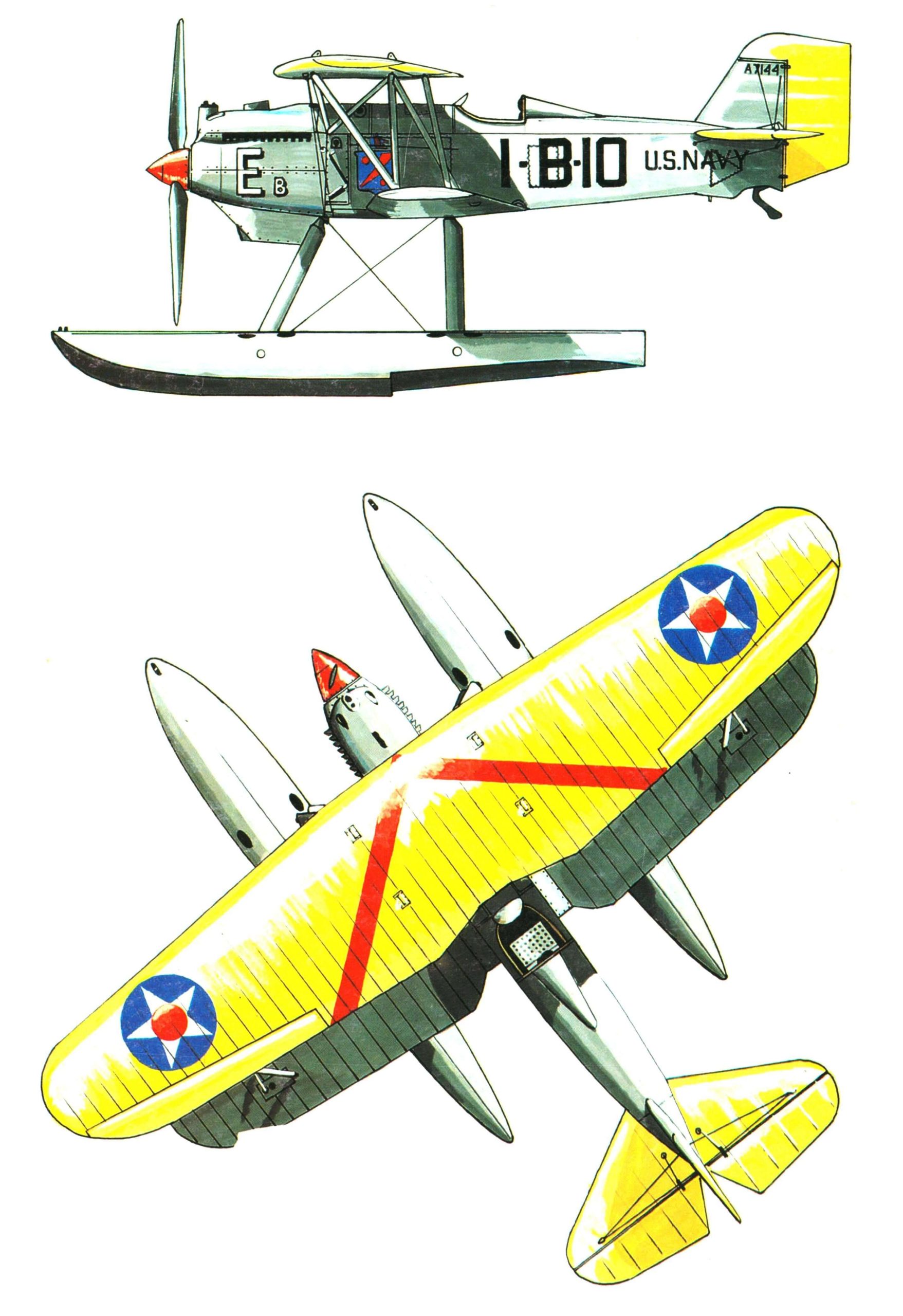 схема окраски поплавкового гидросамолета-истребителя F6C-3. Снимок airwar.ru