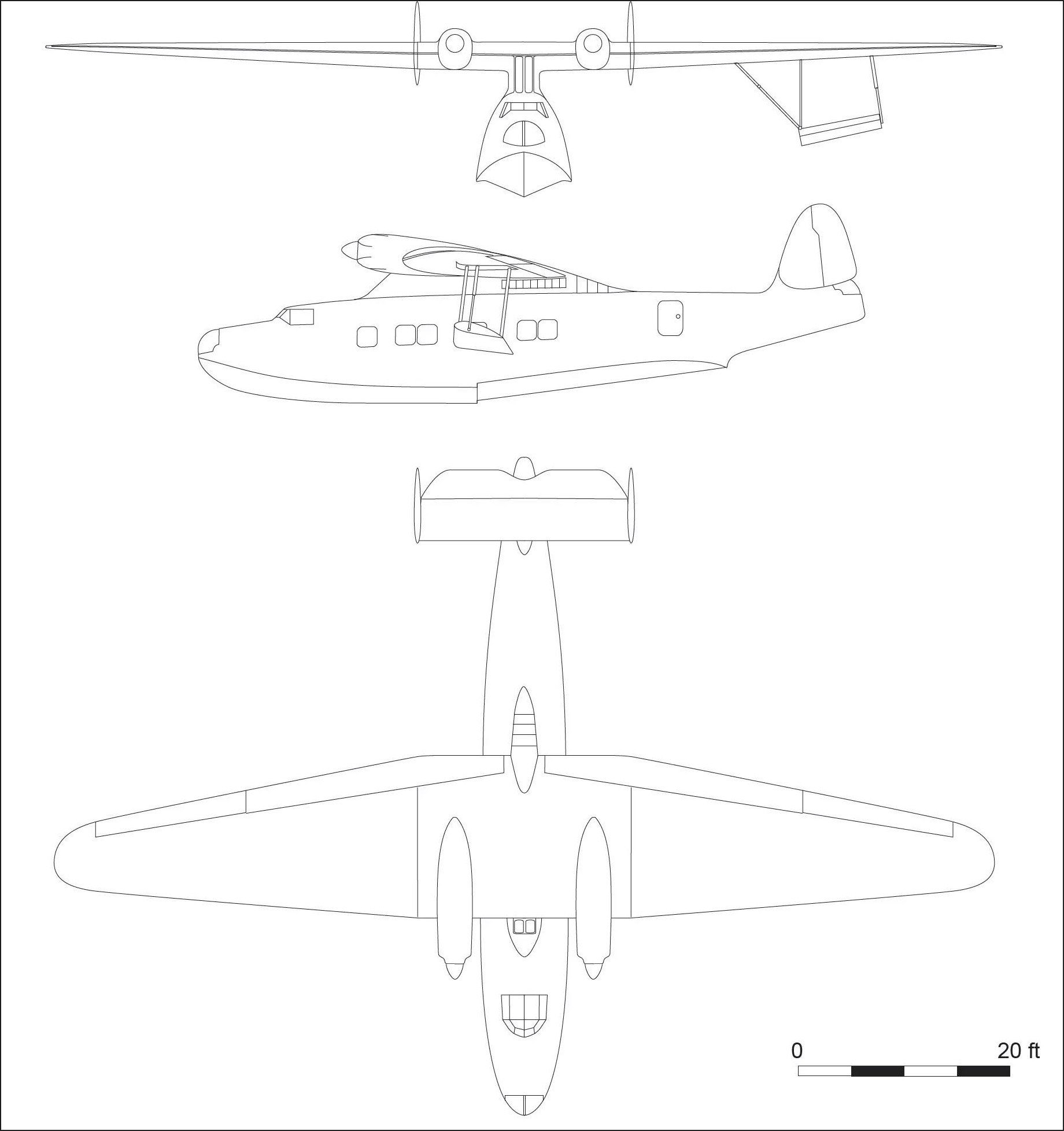 переработанная версия летающей лодки Type 308, январь 1936 года
