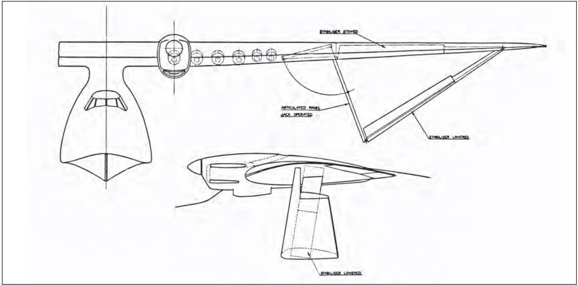 летающая лодка Type 314 должна была быть оснащена улучшенной и упрощенной формой подкрыльевого поплавка-подводного крыла
