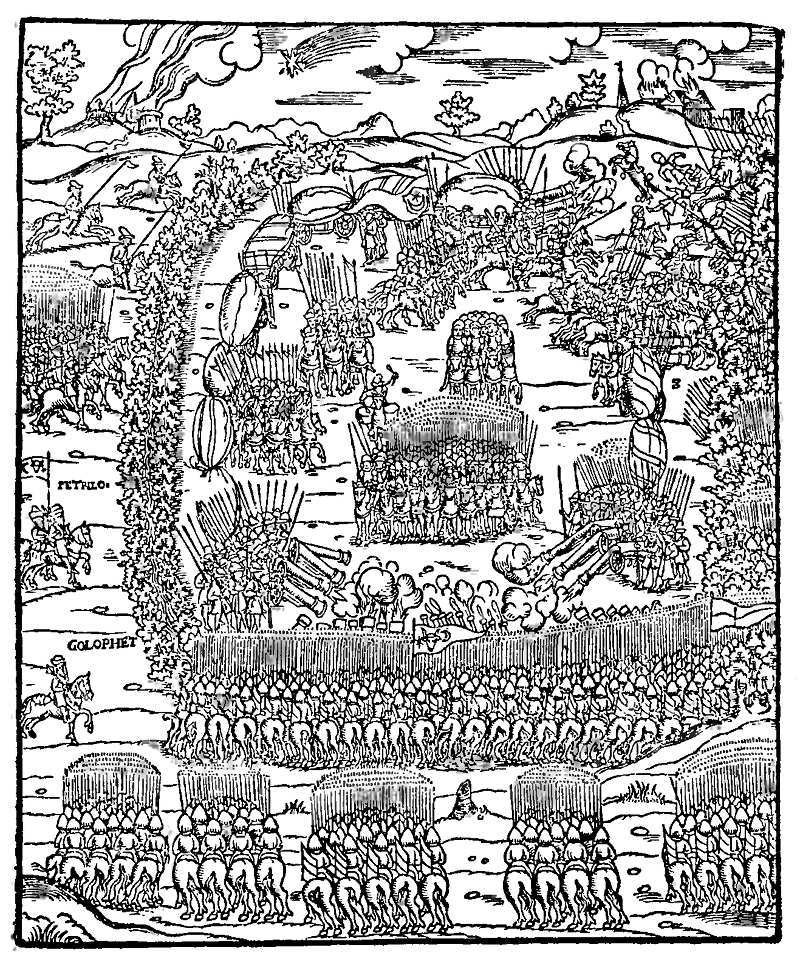 Битва на гравюре 1564 года в издании «Хроники» Бельского. Историографическая ценность этого изображения низкая. Czołowski