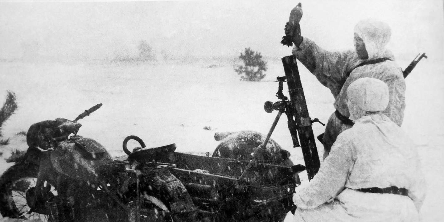 82-мм миномёт на коляске М-72