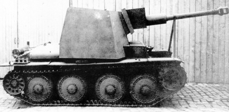 Самоходная установка 7.5 cm Stu.Kan. auf Pz.Kpfw.38(t). Дальше изготовления опытного образца работа по ней не продвинулась