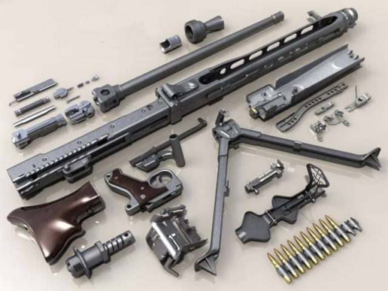 Разобранный MG-42